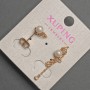 Xuping Stud Earrings with a Pearl, diameter 5mm, length 10-35mm+- 18K Gold Plated