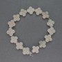 White Quartz Beads, Natural Stone Clover Shape, Diameter 14x14mm+/-, Length 20cm+
