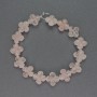 Rose Quartz Beads, Natural Stone, Clover Shape, Diameter 13x13mm+-, Length 20cm+