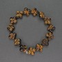 Tiger's Eye Beads Natural Stone Clover Shape, Diameter 13x13mm+/-, Length 19cm+