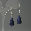 Lapis Lazuli Drop Earrings, diameter 10x25mm+-, length 40mm+