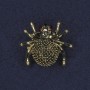 Spider Brooch with Rhinestones, Gold-Tone Metal, 24x23mm+