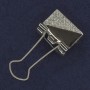 Brooch Clip, white rhinestones, silver-tone metal, 21x46mm+
