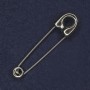 Pin Brooch, 17x72mm+/-, Silver-Tone Metal