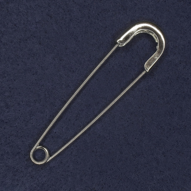 Pin Brooch 20x77mm+- Silver-Coloured Metal
