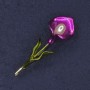 Calla Lily Brooch, Pink Pearl, Green Enamel, Gold-Tone Metal, 17x54mm+