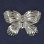 Butterfly Brooch, Silver-Tone Metal, 42x30mm+