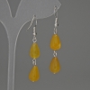 Tinted Quartz Drop Earrings 8x12mm±, length 50mm+