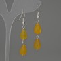 Tinted Quartz Drop Earrings 8x12mm±, length 50mm+