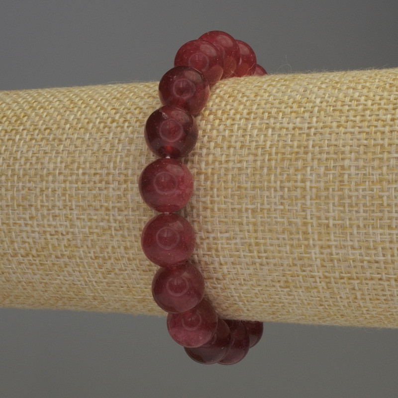 Tourmaline Smooth Bead Bracelet, diameter 10mm+-, length 18cm stretch
