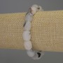 Rutilated Quartz (Hair Stone) Barrel Bracelet, Diameter 11x9mm+-, Length 18cm+- Stretch