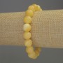Yellow Agate Bracelet, smooth ball beads, diameter 10mm+-, length 18cm stretch