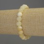 Yellow Agate Bracelet, smooth ball beads, diameter 8mm+-, length 18cm stretch