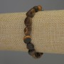 Tiger's Eye Nugget Bracelet, diameter 10-12x9mm+-, length 18cm stretch