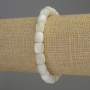 Mother-of-Pearl Barrel Bracelet, diameter 8x7.5mm+-, length 18cm stretch
