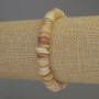 Mother-of-Pearl Rondelle Bracelet, diameter 8x2mm+-, length 18cm stretch