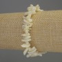 Mother-of-Pearl Chip Bracelet, diameter 7-12x2-4mm+-, length 18cm stretch