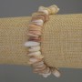 Mother-of-Pearl Chip Bracelet, diameter 12-15x2-5mm±, length 18cm stretch