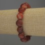 Carnelian Faceted Bead Bracelet, diameter 12mm+-, length 18cm stretch