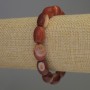 Carnelian Barrel Bead Bracelet, diameter 13x9mm±, length 18cm stretch