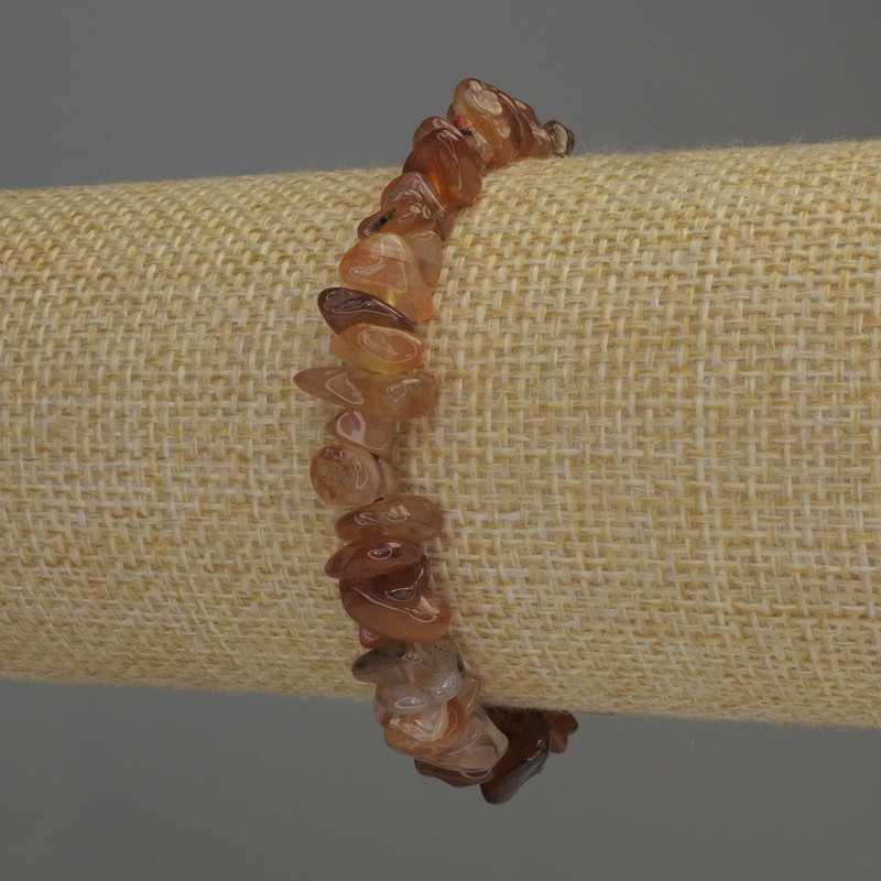 Carnelian Chip Bracelet, diameter 7-12x4mm±, length 18cm stretch
