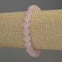 Rose Quartz Smooth Round Bead Bracelet, diameter 8mm+-, length 18cm+- stretch