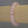 Rose Quartz Rondelle Bracelet, diameter 10x6mm± with 3mm± seed beads, length 18cm± stretch