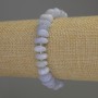Blue Agate Bracelet, tumbled, diameter 11x4mm+- rondelle 3mm+-, length 18cm stretch