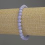 Blue Agate (Pressed) Smooth Bead Bracelet, diameter 6mm±, length 18cm stretch