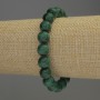 Malachite Bracelet, Natural Stone Round Smooth Beads, Diameter 10mm, Length 18cm