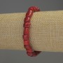 Coral Bracelet, chip, diameter 5-8x8mm+-, length 18cm stretch