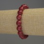 Coral Bracelet, Faceted Bead, Diameter 10mm+-, Length 18cm, Stretch