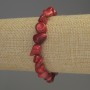 Coral Tumbled Bead Bracelet, diameter 7-10x9mm±, length 18cm stretch