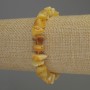 Amber Chip Bracelet 9-11x3-5mm+- with 3mm+- Seed Beads, length 18cm+- stretch