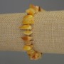 Amber Chip Bracelet 8-13x4-5mm+- with 3mm+- Seed Beads, length 18cm+- stretch