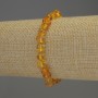 Amber Bracelet, tumbled beads 7x5mm+- with seed beads 2mm+-, length 18cm+- stretch