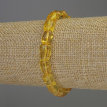 Amber Bracelet, tumbled beads 8x8mm+-, length 18cm+- stretch