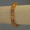 Amber Bracelet, smooth cube 7x7mm+-, length 18cm+- stretch
