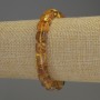 Amber Bracelet, smooth cube 7x7mm+-, length 18cm+- stretch