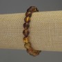 Amber Bracelet, Smooth Bead, Diameter 8mm+-, Length 18cm+-, Stretch