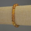Amber Smooth Bead Bracelet, diameter 6.5mm±, length 18cm± stretch