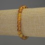 Amber Smooth Bead Bracelet, diameter 6.5mm±, length 18cm± stretch