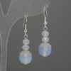 Moonstone Earrings, Faceted Bead 12mm+- Faceted Rondelle 6x5mm+-, length 42mm+