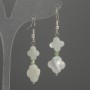 Mother-of-Pearl Clover Earrings 10mm+/- 12mm+/-, length 45mm+
