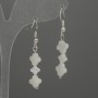 Mother-of-Pearl Clover Earrings 6mm+/-, length 43mm+