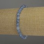 Aquamarine Faceted Rhombus Bracelet 6x5mm+/-, length 18cm stretch