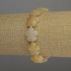 Calcite Bracelet, Yellow Flower, 15x6mm beads +/-, 3mm+-, Elastic Length 18cm