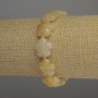 Calcite Bracelet, Yellow Flower, 15x6mm beads +/-, 3mm+-, Elastic Length 18cm