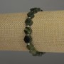 Canadian Jadeite Honeycomb Bracelet, Diameter 8mm+/- with 3mm Seed Beads, Length 18cm Stretch