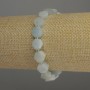 Aquamarine Honeycomb Bracelet, diameter 8mm+/- with 3mm+/- seed beads, length 18cm stretch